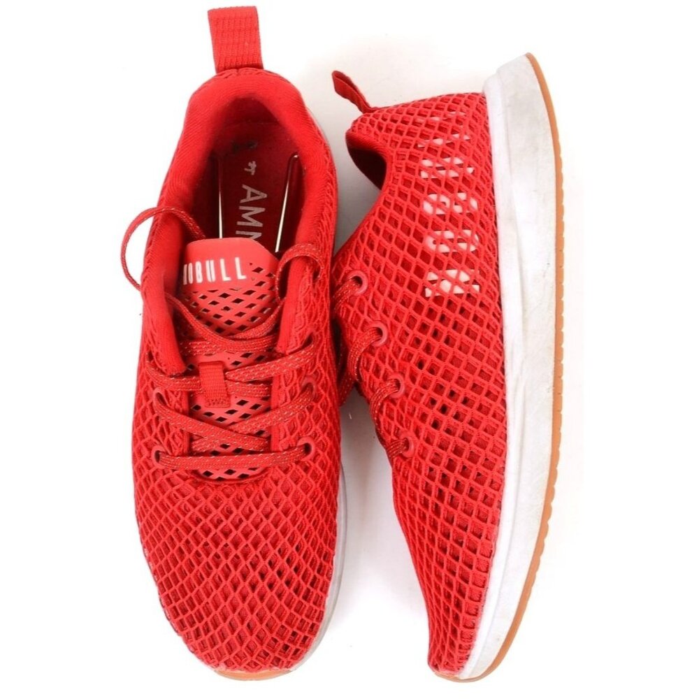 NOBULL Mesh Red Runners Womens 8.5 Mens 7 Athletic Sneakers Lightweight Low-Top
